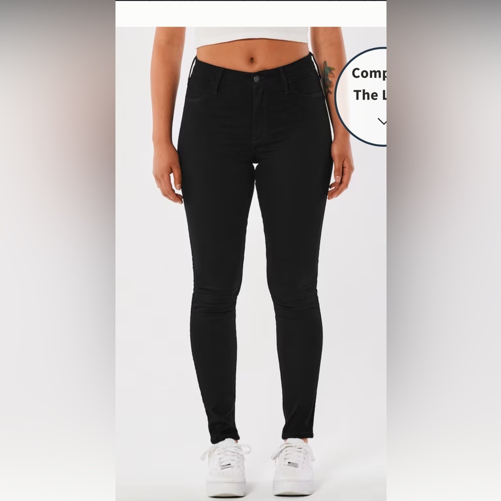NWT Hollister Ultra High Rise Jean Legging-Black 3S